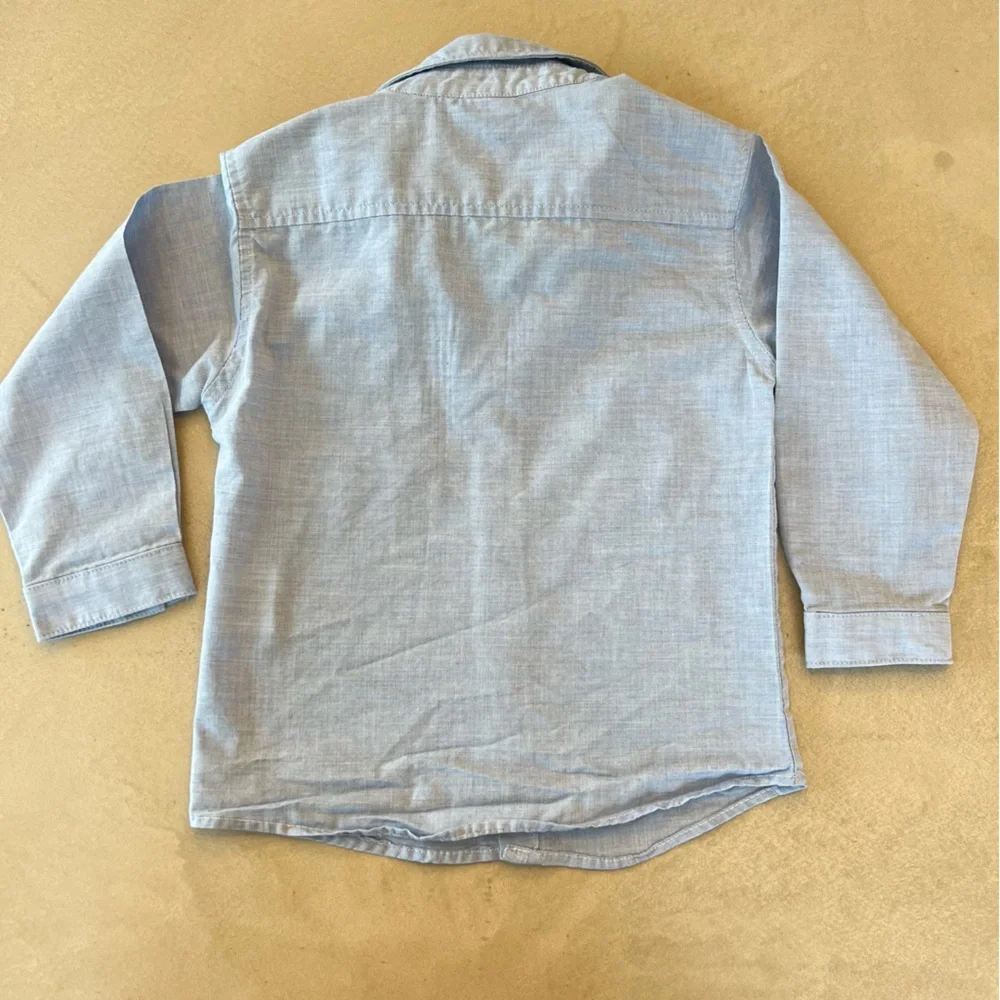 Light Blue Button-Down toddler‎ Kids Shirt 3T